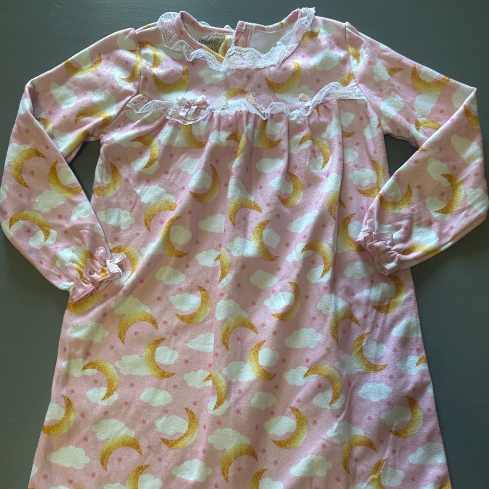 Pink Moon and Cloud Kids nightgown